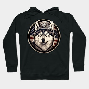 Patriotic Alaskan Malamute Hoodie